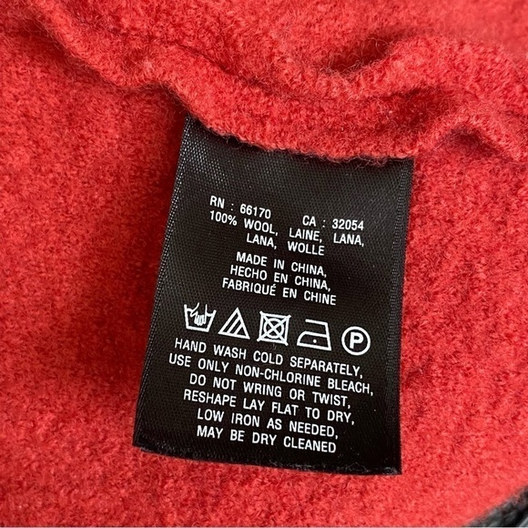 Anthropologie Moth Museum District Boiled Wool Open Front Vest in Rust Red, XS/S - Picture 11 of 16